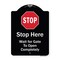 Signmission Designer Series-Stop Wait For Gate To Open Completely With Symbol, 24" x 18", BW-1824-9883 A-DES-BW-1824-9883 - alternate 1